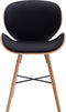 vidaXL - Eetkamerstoelen - 2 - st - stof - en - gebogen - hout - donkergrijs