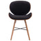 vidaXL - Eetkamerstoelen - 2 - st - stof - en - gebogen - hout - donkergrijs