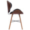 vidaXL - Eetkamerstoelen - 2 - st - stof - en - gebogen - hout - donkergrijs