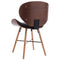 vidaXL - Eetkamerstoelen - 2 - st - stof - en - gebogen - hout - donkergrijs