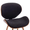vidaXL - Eetkamerstoelen - 2 - st - stof - en - gebogen - hout - donkergrijs