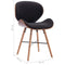 vidaXL - Eetkamerstoelen - 2 - st - stof - en - gebogen - hout - donkergrijs
