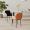 vidaXL - Eetkamerstoelen - 2 - st - stof - en - kunstleer - zwart