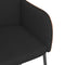 vidaXL - Eetkamerstoelen - 2 - st - stof - en - kunstleer - zwart