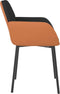 vidaXL - Eetkamerstoelen - 2 - st - stof - en - kunstleer - zwart