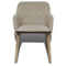 vidaXL - Eetkamerstoelen - 2 - st - stof - en - massief - eikenhout - beige