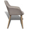 vidaXL - Eetkamerstoelen - 2 - st - stof - en - massief - eikenhout - beige