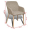 vidaXL - Eetkamerstoelen - 2 - st - stof - en - massief - eikenhout - beige