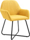 vidaXL - Eetkamerstoelen - 2 - st - stof - geel