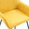 vidaXL - Eetkamerstoelen - 2 - st - stof - geel