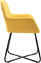 vidaXL - Eetkamerstoelen - 2 - st - stof - geel