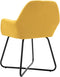 vidaXL - Eetkamerstoelen - 2 - st - stof - geel