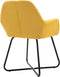 vidaXL - Eetkamerstoelen - 2 - st - stof - geel