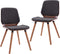 vidaXL - Eetkamerstoelen - 2 - st - stof - grijs