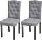vidaXL - Eetkamerstoelen - 2 - st - stof - grijs