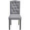 vidaXL - Eetkamerstoelen - 2 - st - stof - grijs