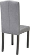 vidaXL - Eetkamerstoelen - 2 - st - stof - grijs
