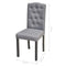 vidaXL - Eetkamerstoelen - 2 - st - stof - grijs