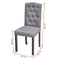 vidaXL - Eetkamerstoelen - 2 - st - stof - grijs
