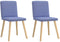 vidaXL - Eetkamerstoelen - 2 - st - stof - jeansblauw