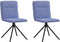 vidaXL - Eetkamerstoelen - 2 - st - stof - jeansblauw