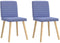 vidaXL - Eetkamerstoelen - 2 - st - stof - jeansblauw