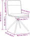 vidaXL - Eetkamerstoelen - 2 - st - stof - jeansblauw