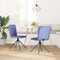 vidaXL - Eetkamerstoelen - 2 - st - stof - jeansblauw