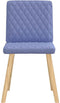 vidaXL - Eetkamerstoelen - 2 - st - stof - jeansblauw