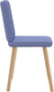 vidaXL - Eetkamerstoelen - 2 - st - stof - jeansblauw