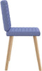 vidaXL - Eetkamerstoelen - 2 - st - stof - jeansblauw
