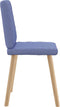 vidaXL - Eetkamerstoelen - 2 - st - stof - jeansblauw