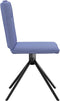 vidaXL - Eetkamerstoelen - 2 - st - stof - jeansblauw