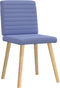 vidaXL - Eetkamerstoelen - 2 - st - stof - jeansblauw
