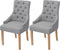 vidaXL - Eetkamerstoelen - 2 - st - stof - lichtgrijs