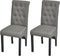 vidaXL - Eetkamerstoelen - 2 - st - stof - lichtgrijs