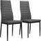 vidaXL - Eetkamerstoelen - 2 - st - stof - lichtgrijs