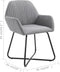 vidaXL - Eetkamerstoelen - 2 - st - stof - lichtgrijs