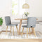 vidaXL - Eetkamerstoelen - 2 - st - stof - lichtgrijs