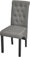 vidaXL - Eetkamerstoelen - 2 - st - stof - lichtgrijs