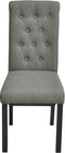 vidaXL - Eetkamerstoelen - 2 - st - stof - lichtgrijs
