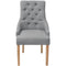 vidaXL - Eetkamerstoelen - 2 - st - stof - lichtgrijs