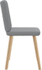 vidaXL - Eetkamerstoelen - 2 - st - stof - lichtgrijs