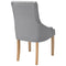 vidaXL - Eetkamerstoelen - 2 - st - stof - lichtgrijs