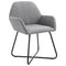 vidaXL - Eetkamerstoelen - 2 - st - stof - lichtgrijs