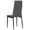 vidaXL - Eetkamerstoelen - 2 - st - stof - lichtgrijs
