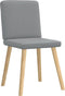 vidaXL - Eetkamerstoelen - 2 - st - stof - lichtgrijs
