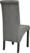 vidaXL - Eetkamerstoelen - 2 - st - stof - lichtgrijs