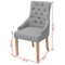 vidaXL - Eetkamerstoelen - 2 - st - stof - lichtgrijs