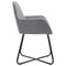 vidaXL - Eetkamerstoelen - 2 - st - stof - lichtgrijs